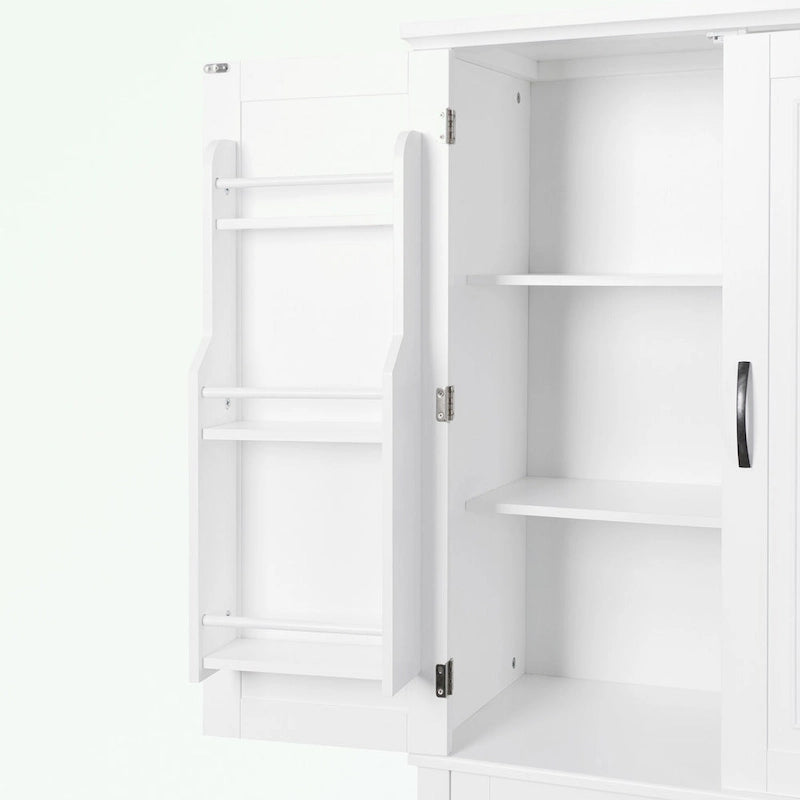 Meuble de rangement pour salle de bain avec portes et tiroir