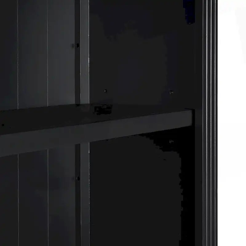 Étagère haute moderne avec éclairage LED et options de rangement polyvalentes