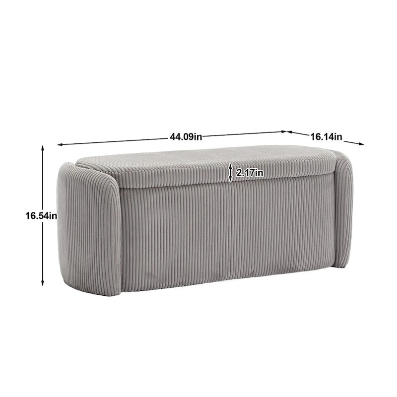 Storage Ottoman,Bedroom End Bench,Upholstered Fabric Storage Ottoman