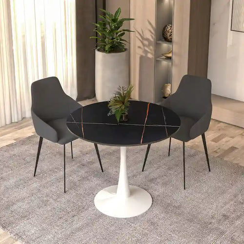 Table à manger ronde moderne de 31 pouces
