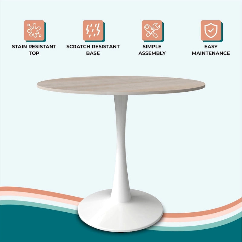 31-inch modern round dining table