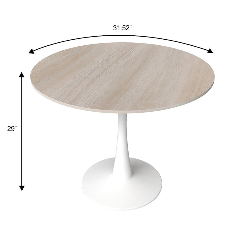 31-inch modern round dining table
