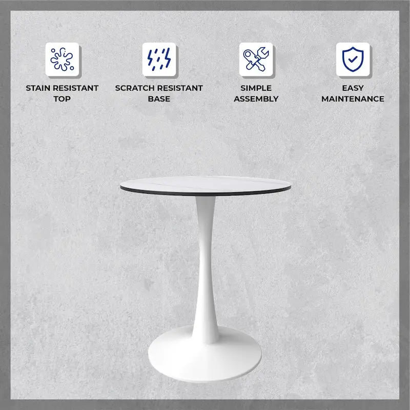 31-inch modern round dining table
