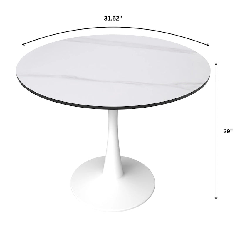 31-inch modern round dining table