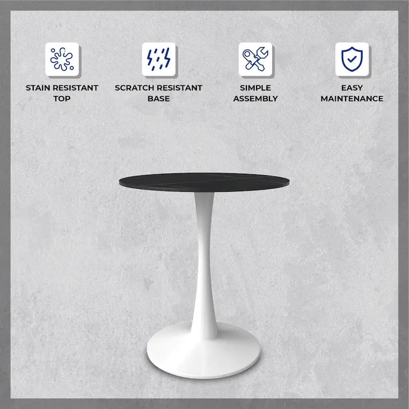 31-inch modern round dining table