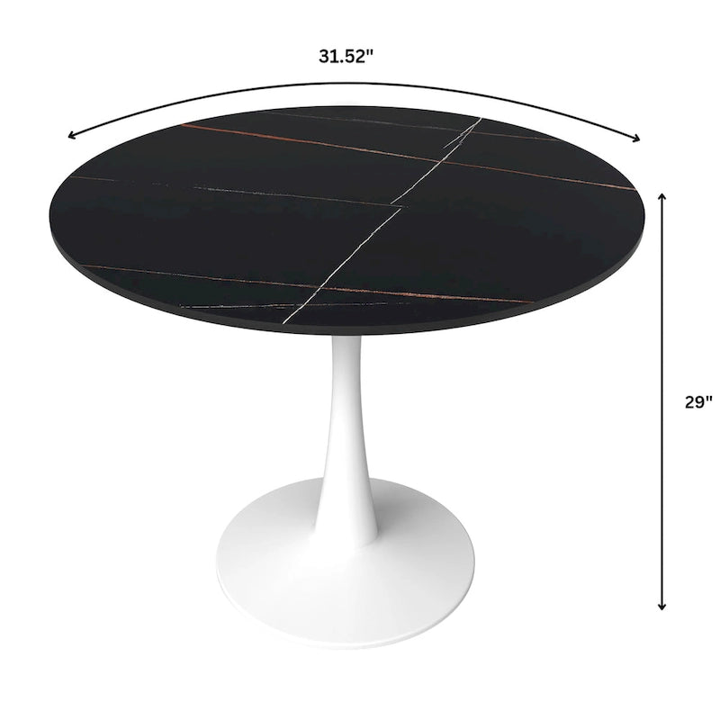 31-inch modern round dining table