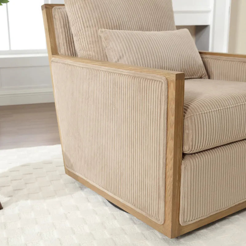 26.77 Swivel Barrel Chair with Hardwood Frame
