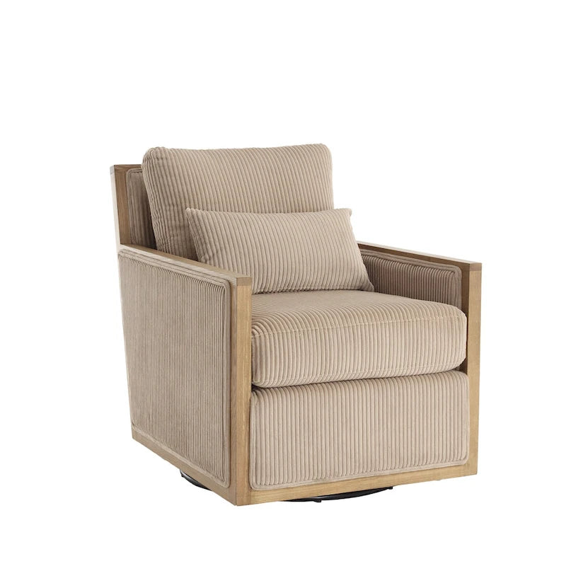 26.77 Swivel Barrel Chair with Hardwood Frame