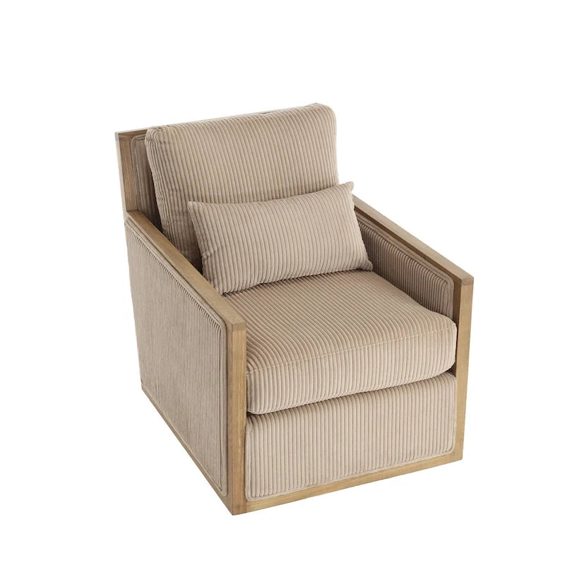26.77 Swivel Barrel Chair with Hardwood Frame