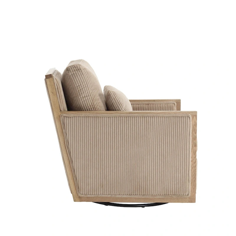 26.77 Swivel Barrel Chair with Hardwood Frame