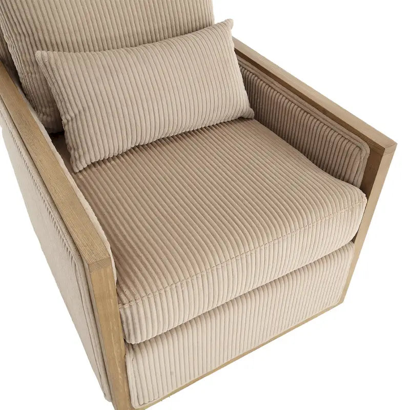 26.77 Swivel Barrel Chair with Hardwood Frame