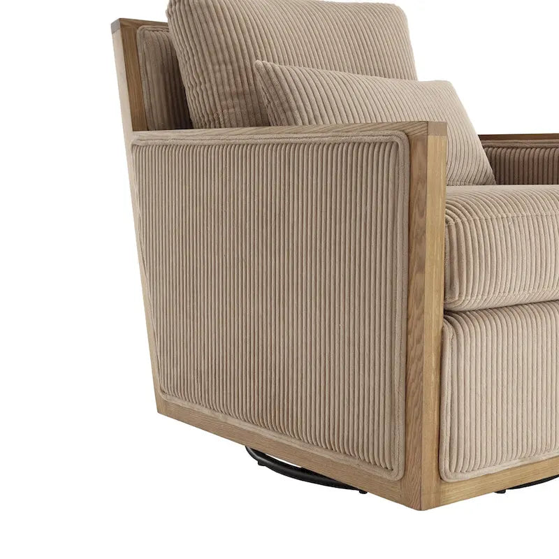 26.77 Swivel Barrel Chair with Hardwood Frame