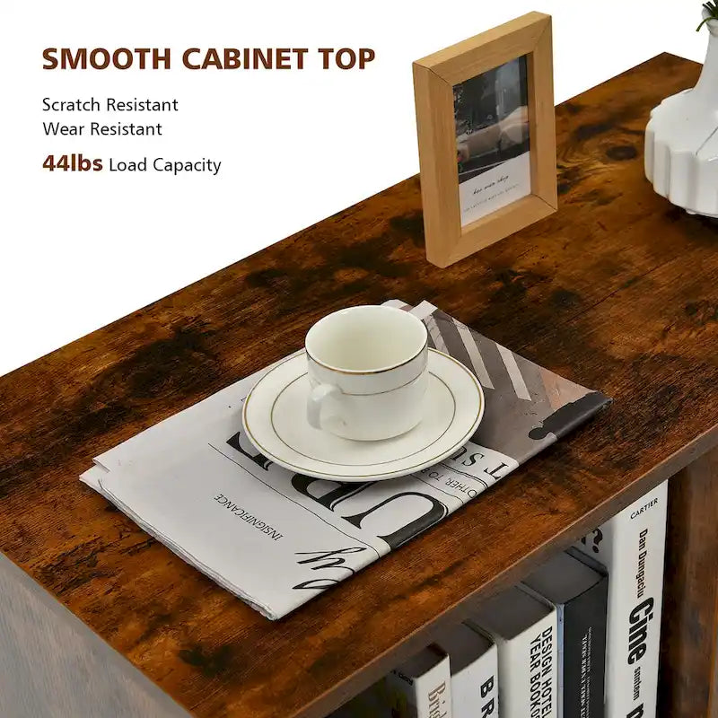 File Cabinet Mobile Lateral Printer Stand with Storage Shelves