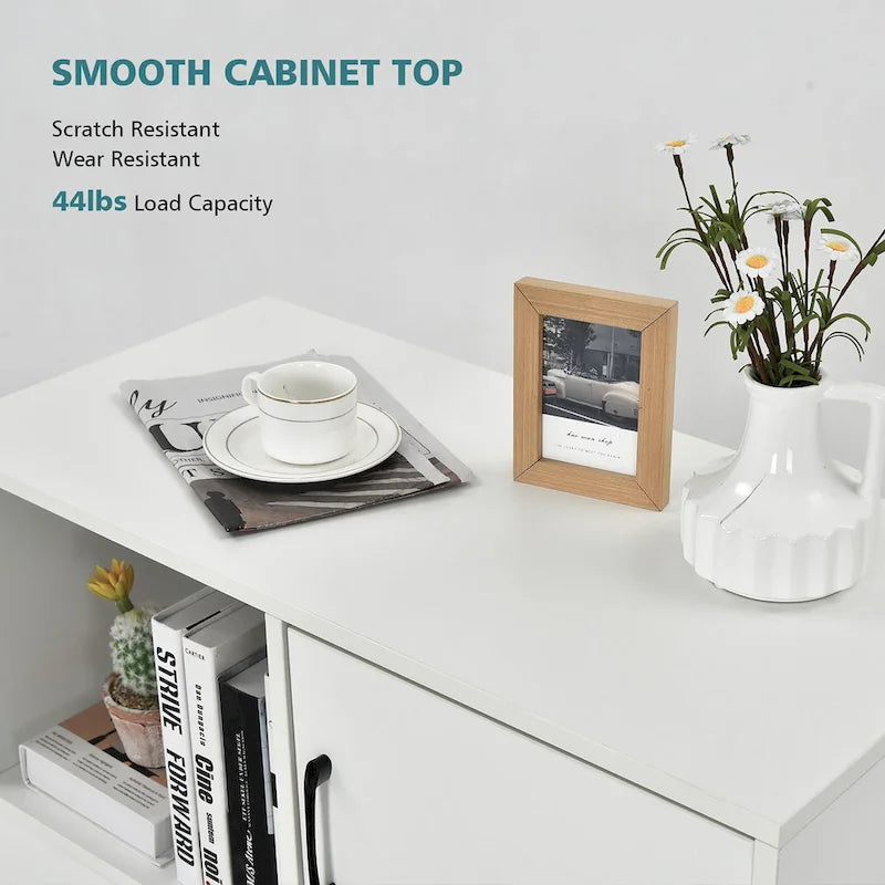 File Cabinet Mobile Lateral Printer Stand with Storage Shelves