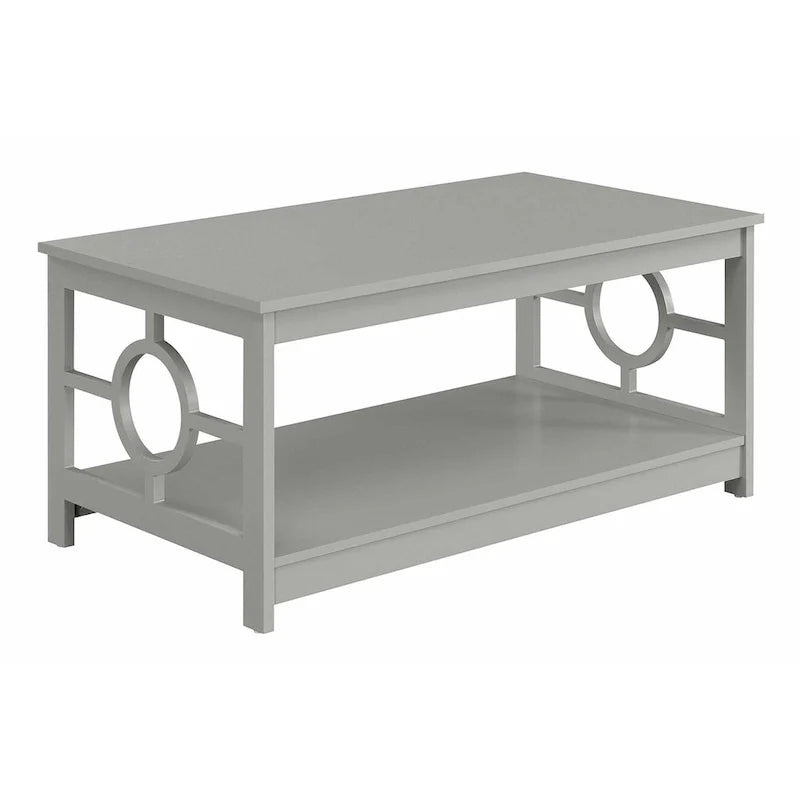 Table basse circulaire avec étagère