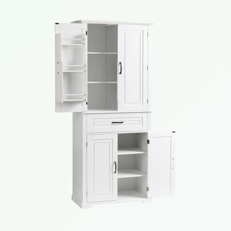 Meuble de rangement pour salle de bain avec portes et tiroir