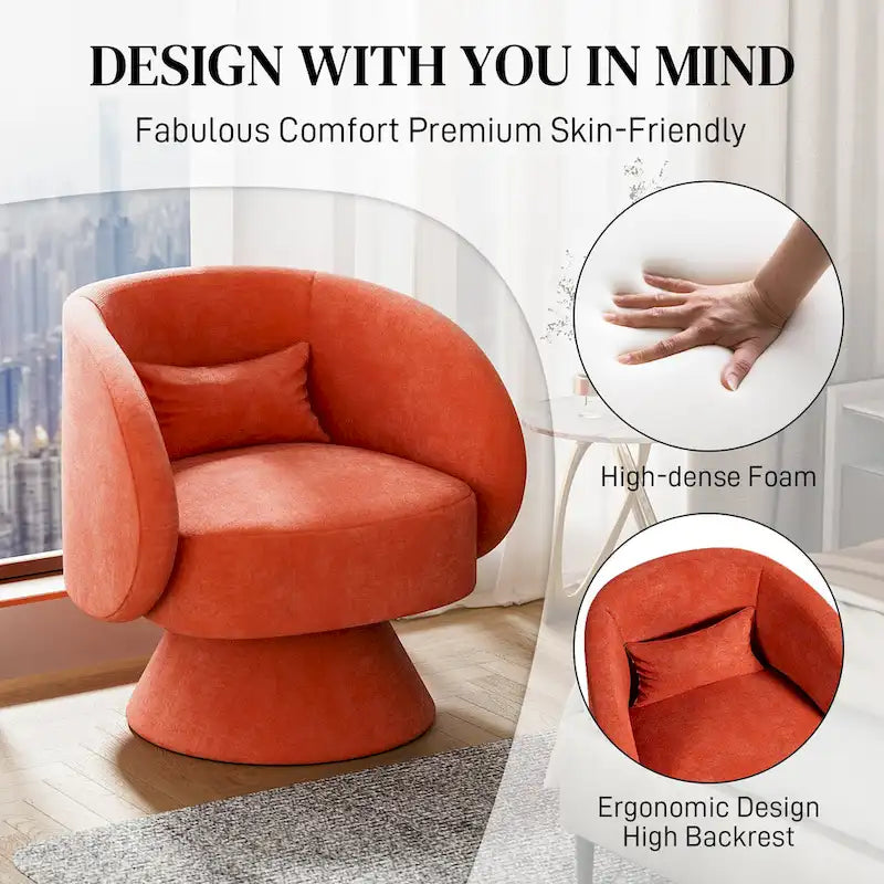 Fauteuils Tonneau Câlin Pivotants à 360 Degrés