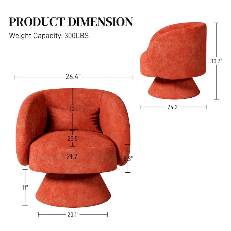 Fauteuils Tonneau Câlin Pivotants à 360 Degrés