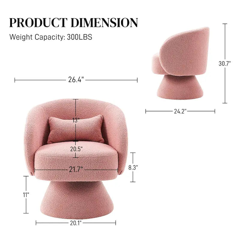 Fauteuils Tonneau Câlin Pivotants à 360 Degrés