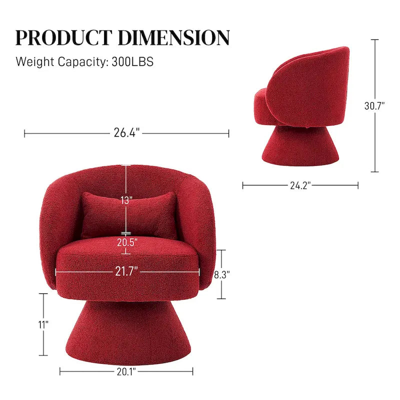 Fauteuils Tonneau Câlin Pivotants à 360 Degrés