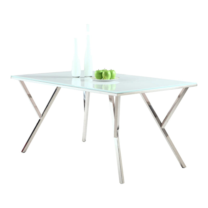 Table à manger en verre White Starphire 61 po