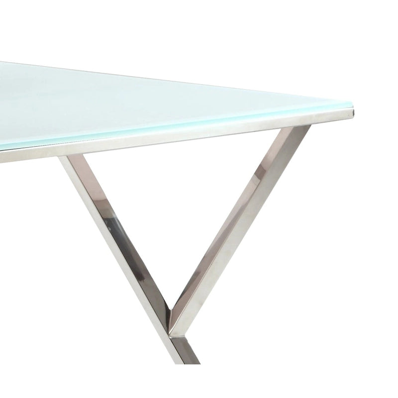 Table à manger en verre White Starphire 61 po