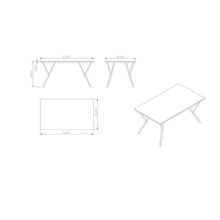 Table à manger en verre White Starphire 61 po