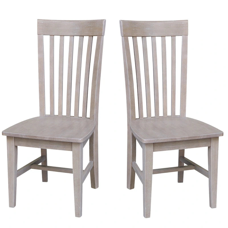 Chaises de salle à manger hautes en bois massif Mission, lot de 2