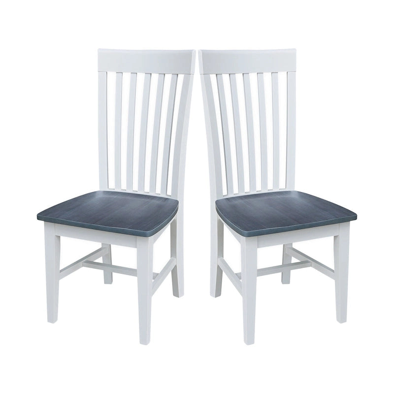 Chaises de salle à manger hautes en bois massif Mission, lot de 2