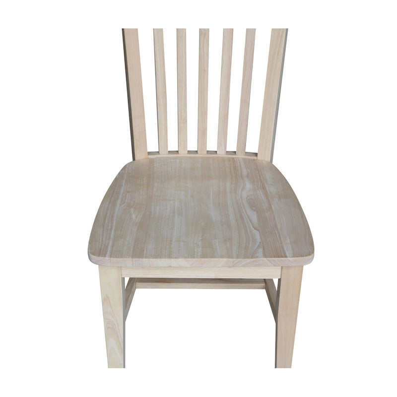 Chaises de salle à manger hautes en bois massif Mission, lot de 2