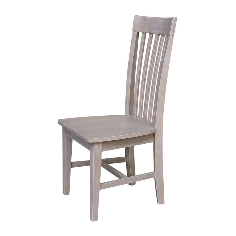 Chaises de salle à manger hautes en bois massif Mission, lot de 2