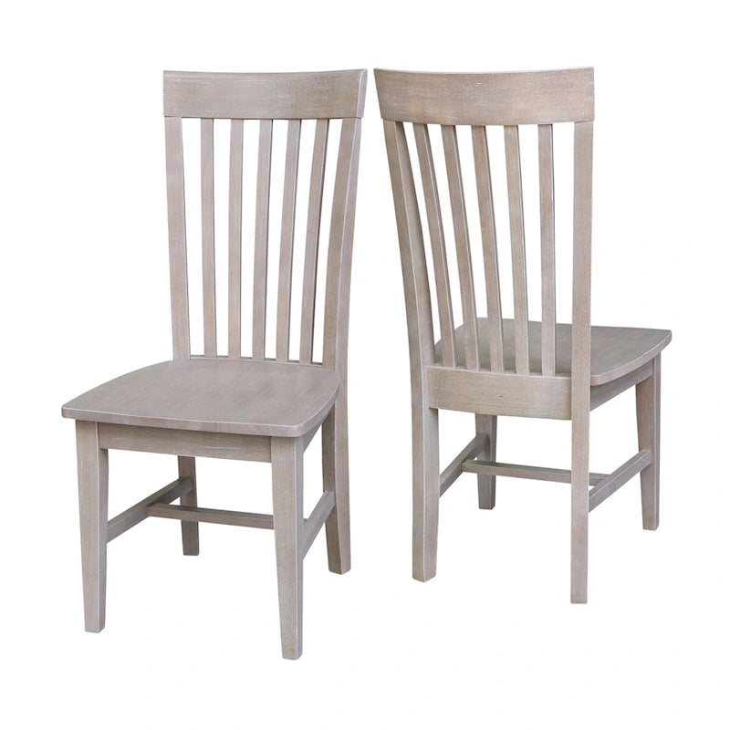 Chaises de salle à manger hautes en bois massif Mission, lot de 2