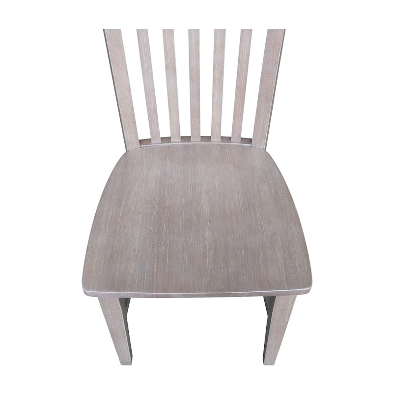 Chaises de salle à manger hautes en bois massif Mission, lot de 2