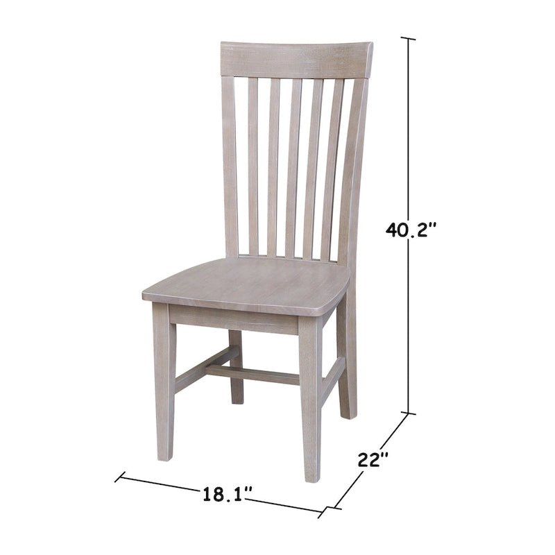 Chaises de salle à manger hautes en bois massif Mission, lot de 2