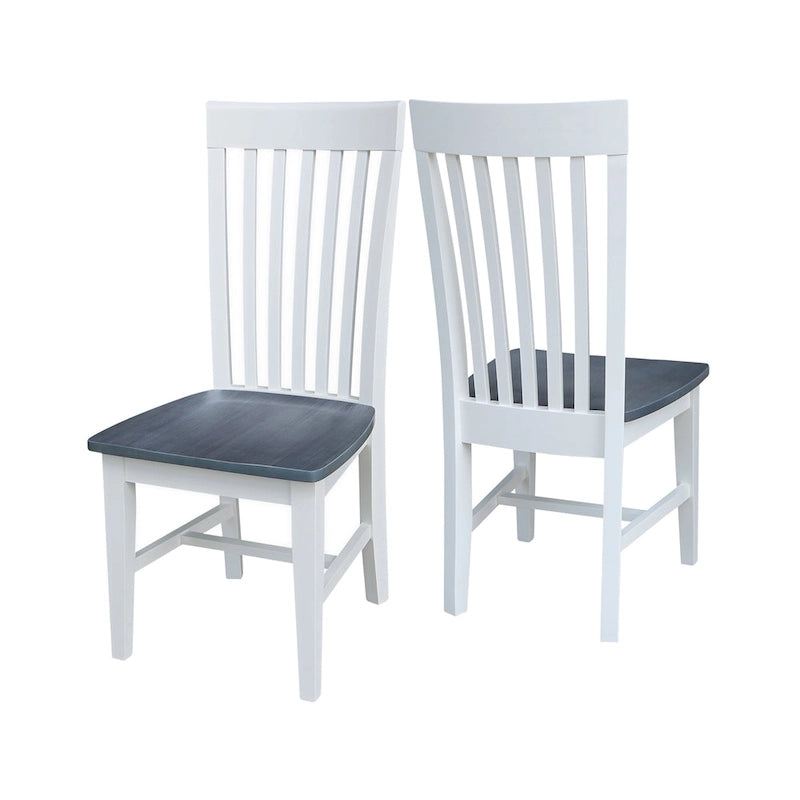 Chaises de salle à manger hautes en bois massif Mission, lot de 2