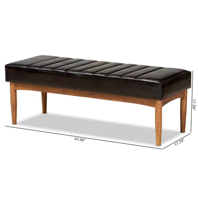 Banc de salle à manger moderne du milieu du siècle
