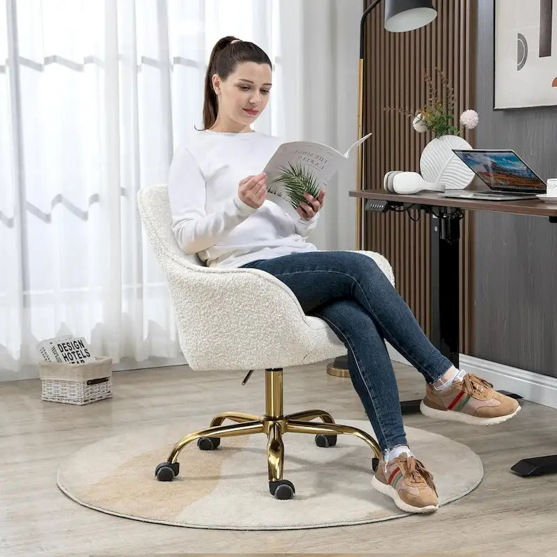 Chaise de bureau pivotante avec roulettes