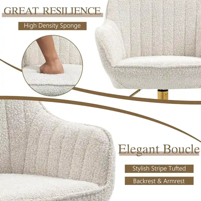 Chaise de bureau pivotante avec roulettes