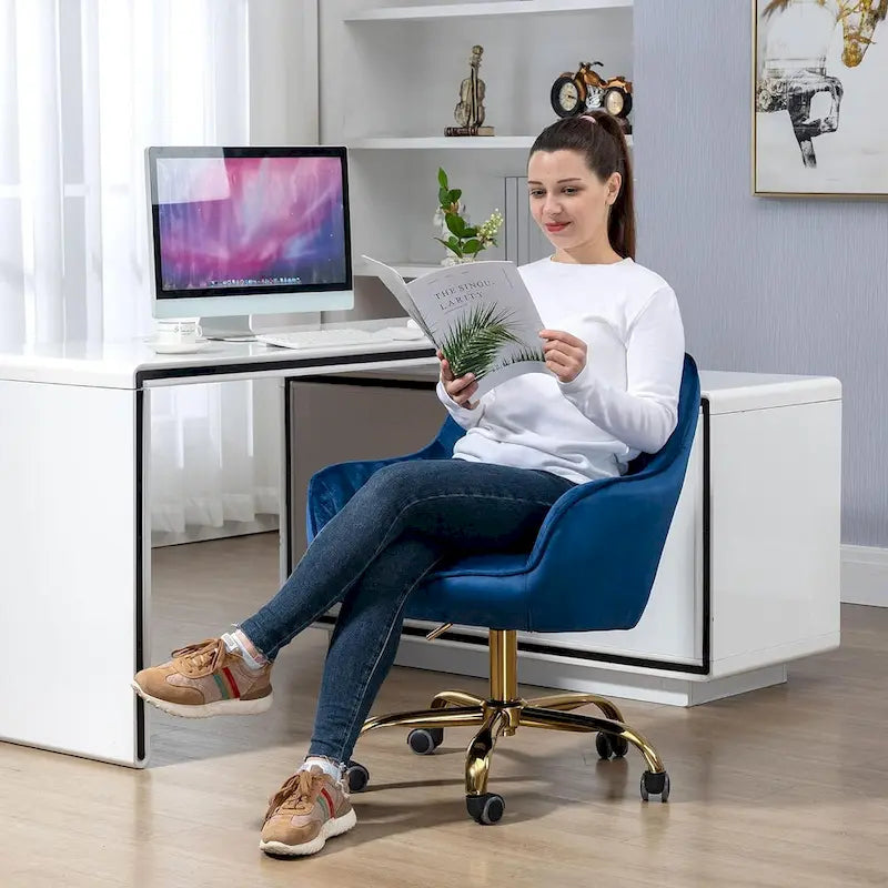 Chaise de bureau pivotante avec roulettes
