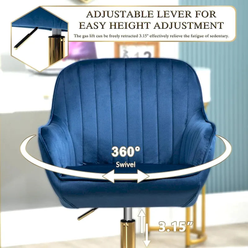 Chaise de bureau pivotante avec roulettes