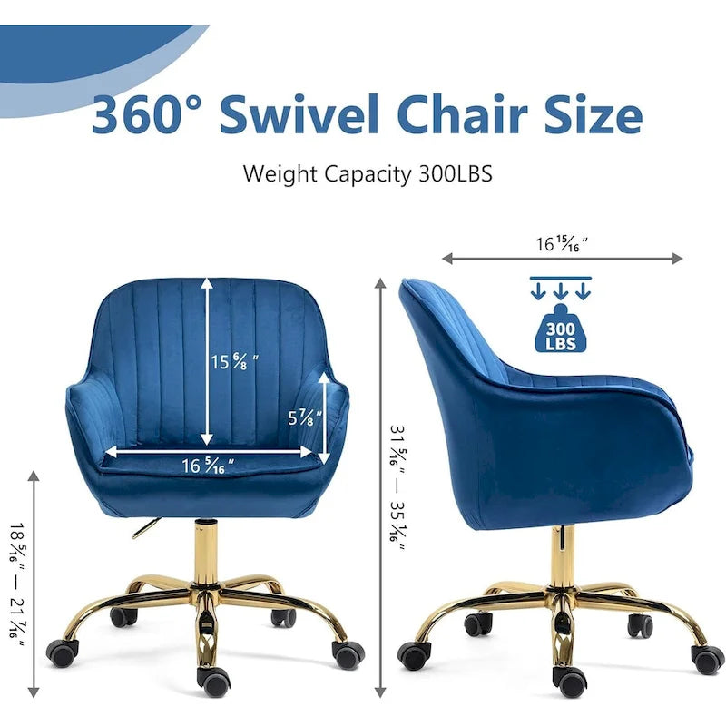 Chaise de bureau pivotante avec roulettes