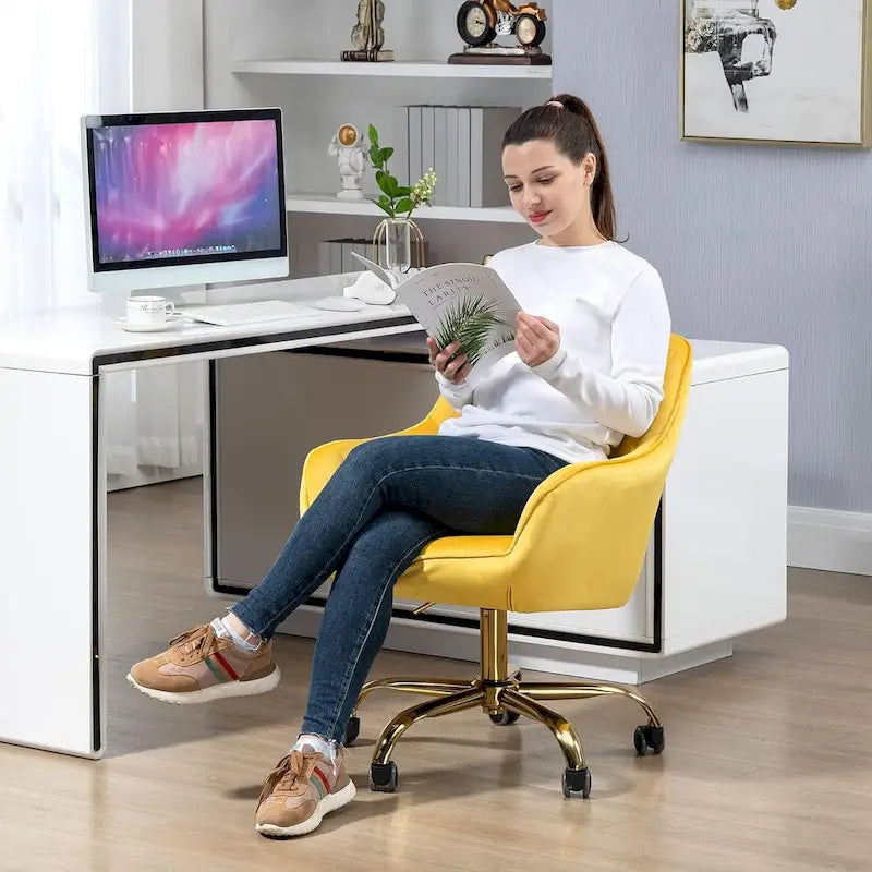 Chaise de bureau pivotante avec roulettes