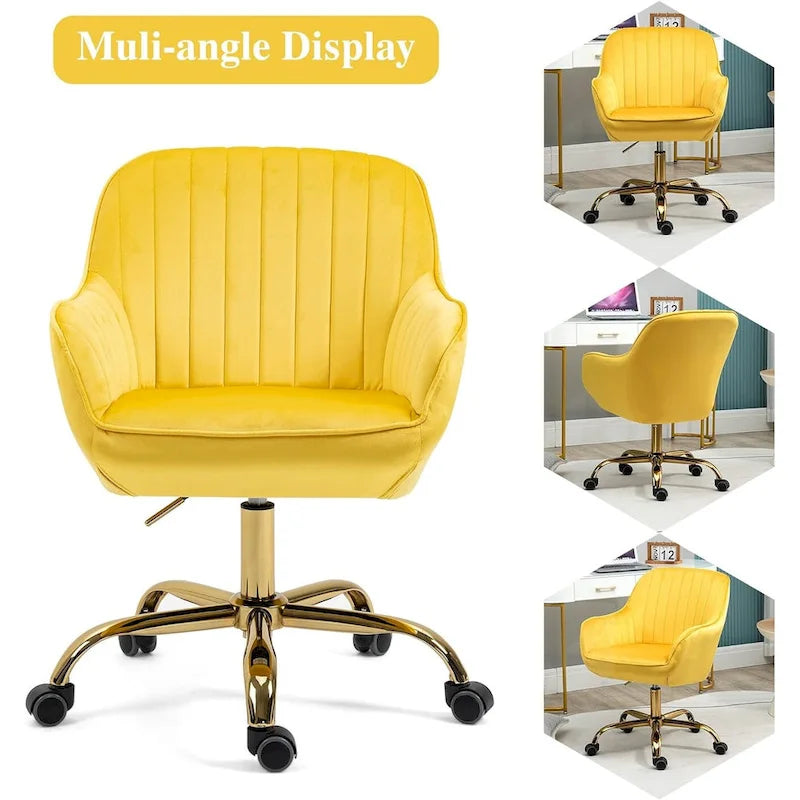 Chaise de bureau pivotante avec roulettes