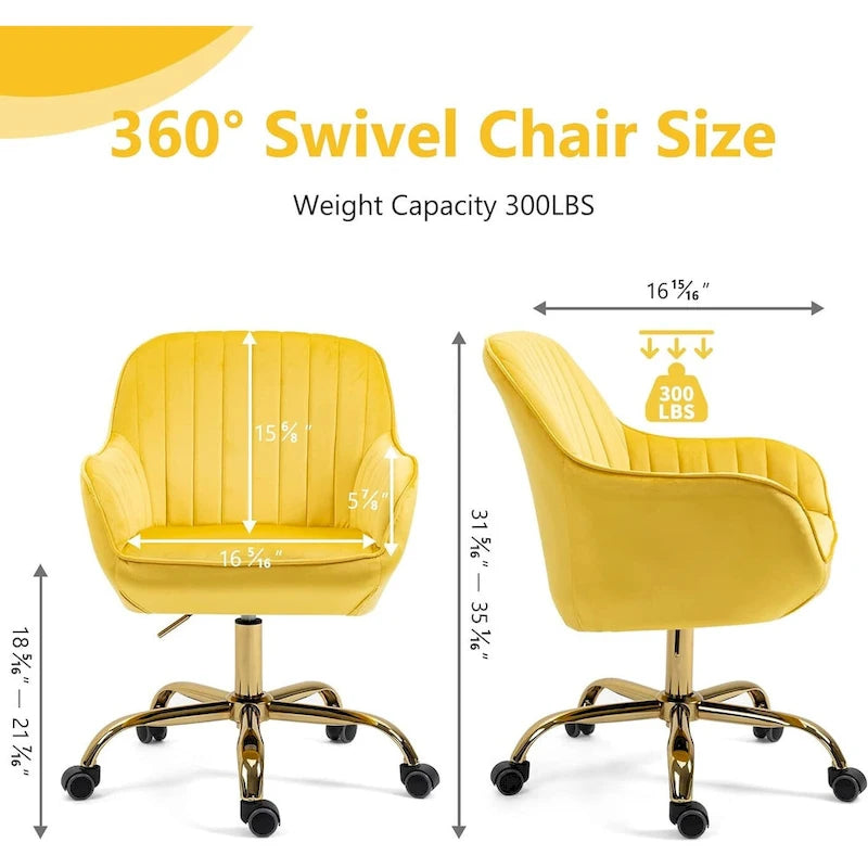 Chaise de bureau pivotante avec roulettes