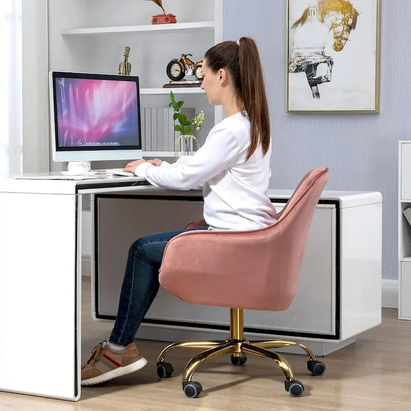 Chaise de bureau pivotante avec roulettes
