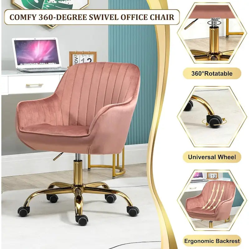 Chaise de bureau pivotante avec roulettes
