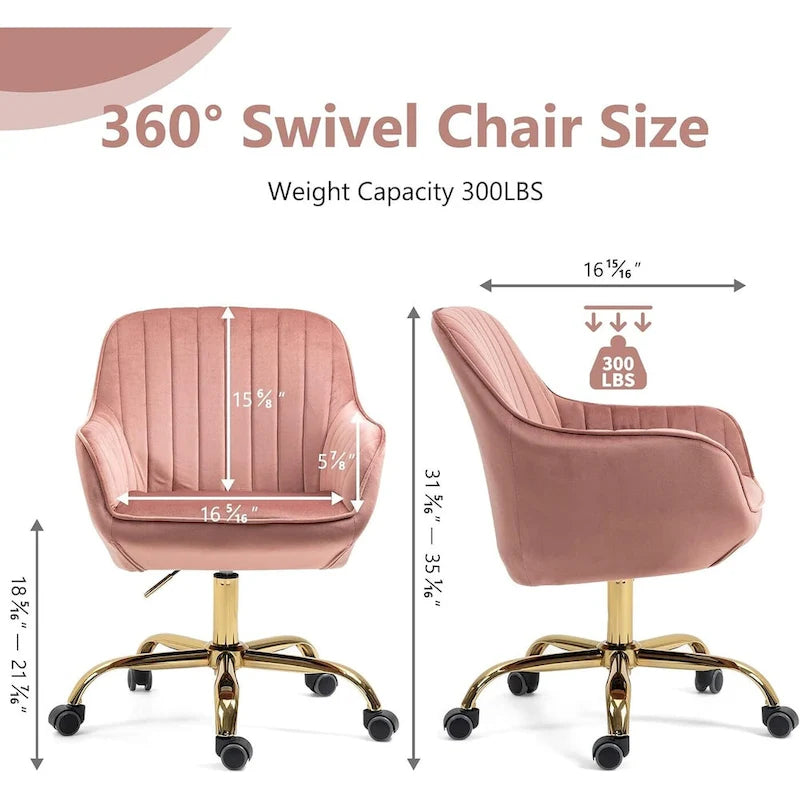 Chaise de bureau pivotante avec roulettes