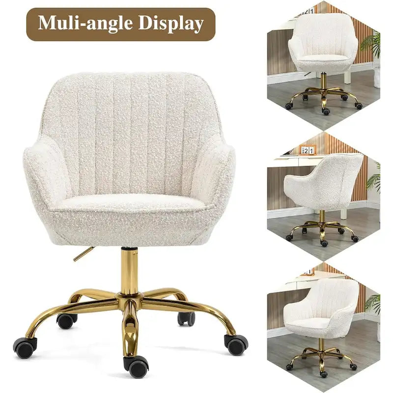 Chaise de bureau pivotante avec roulettes