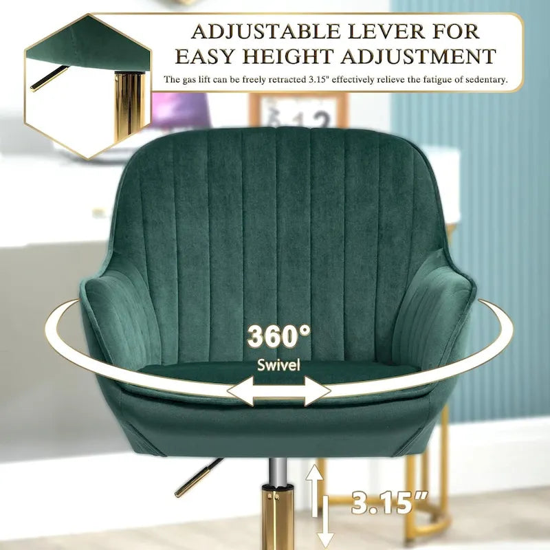 Chaise de bureau pivotante avec roulettes