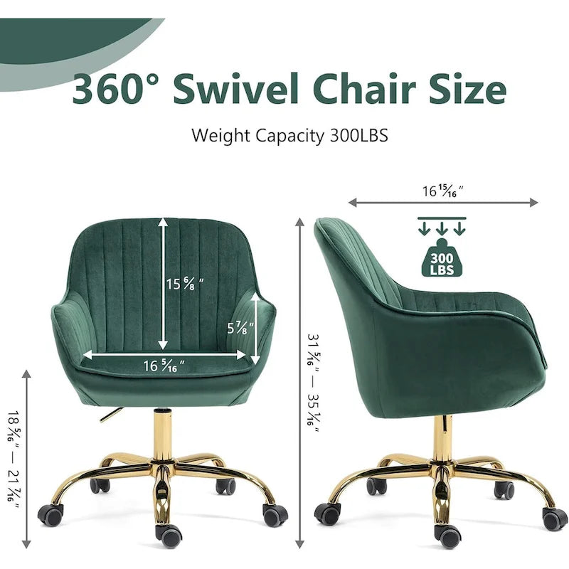 Chaise de bureau pivotante avec roulettes